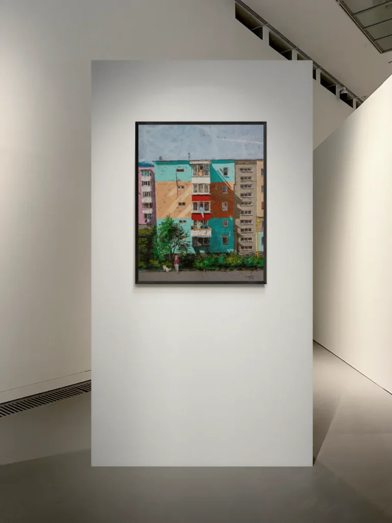 Socialist Modernism Oil Painting Art - Blocks