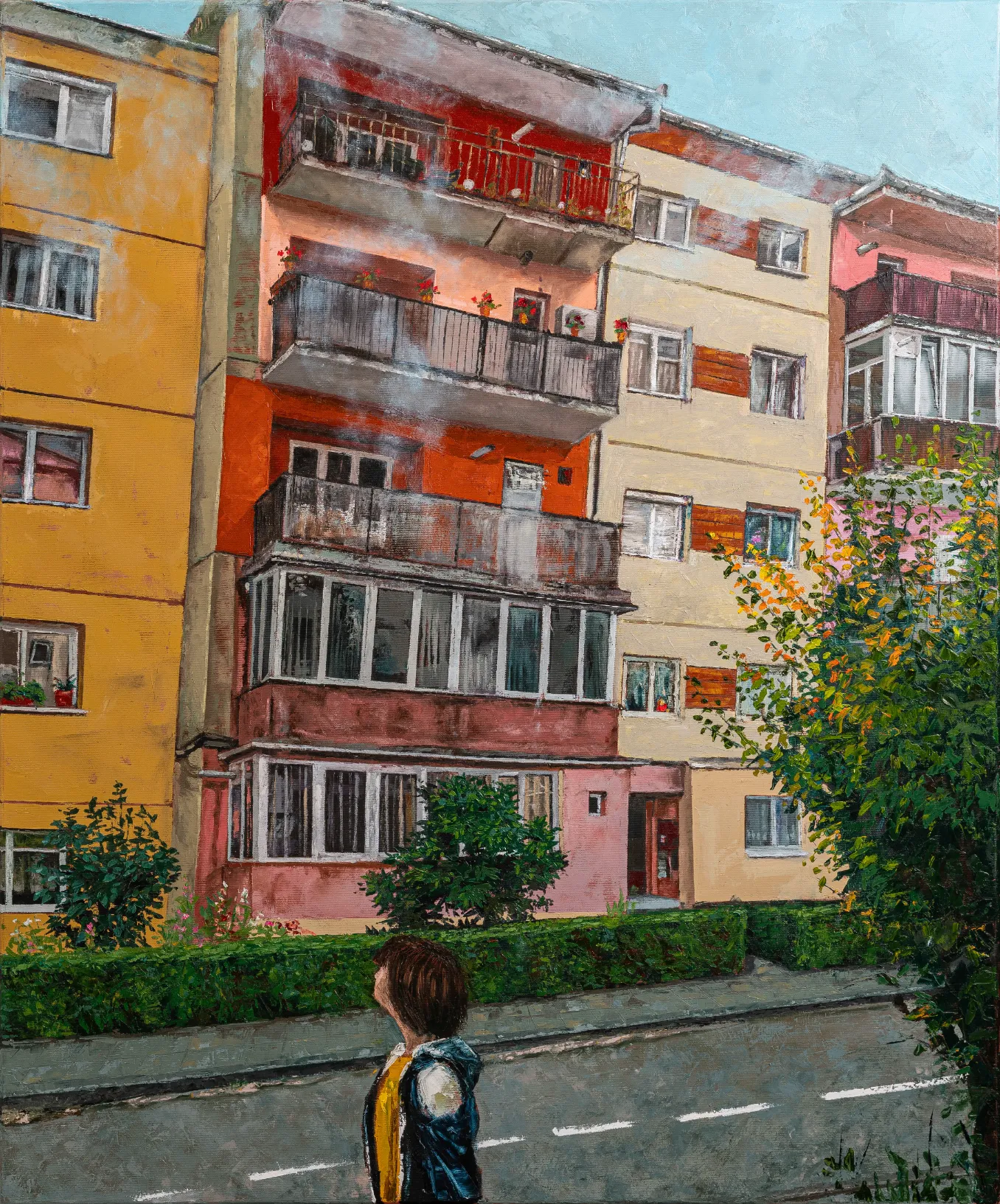 Socialist Modernism Oil Painting Art - Blocks