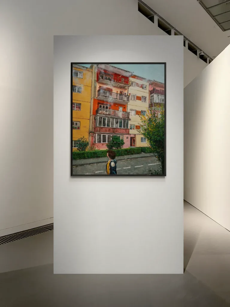 Socialist Modernism Oil Painting Art - Blocks
