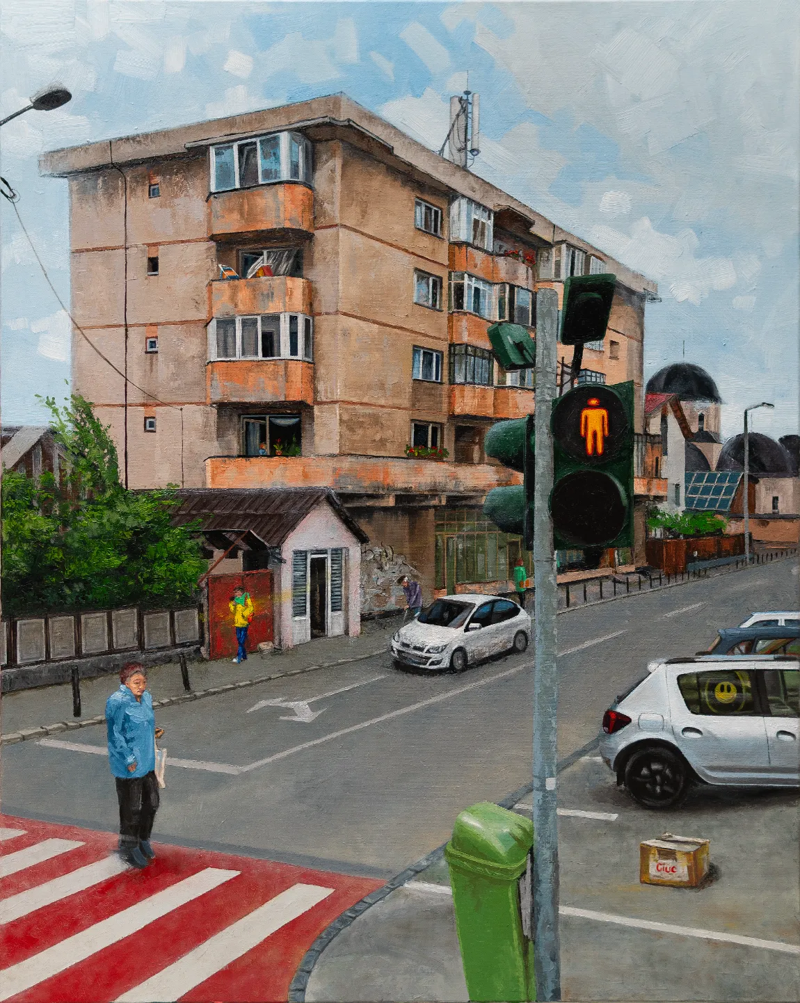 Socialist Modernism Oil Painting Art - Blocks